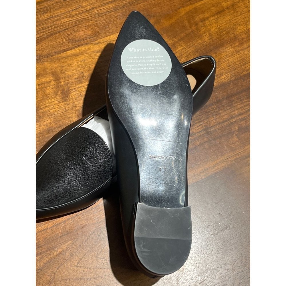 Everlane The Modern Point in Black Leather New Womens Flats Oxfords - Picture 11 of 16